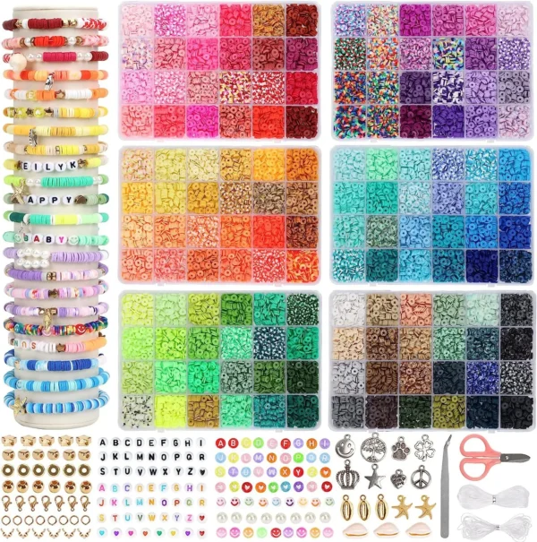Clay Beads Kit – 18000pcs 132 Colors Bracelet Making