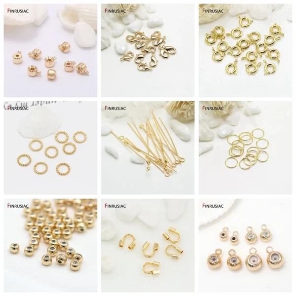 Clay Beads Kit - 200pcs Gold Ball Crimp Bead - Image 6