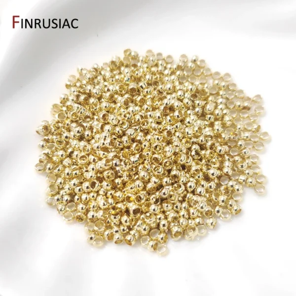 Clay Beads Kit - 200pcs Gold Ball Crimp Bead