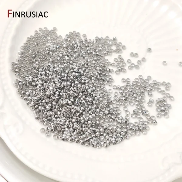 Clay Beads Kit - 200pcs Gold Ball Crimp Bead - Image 3
