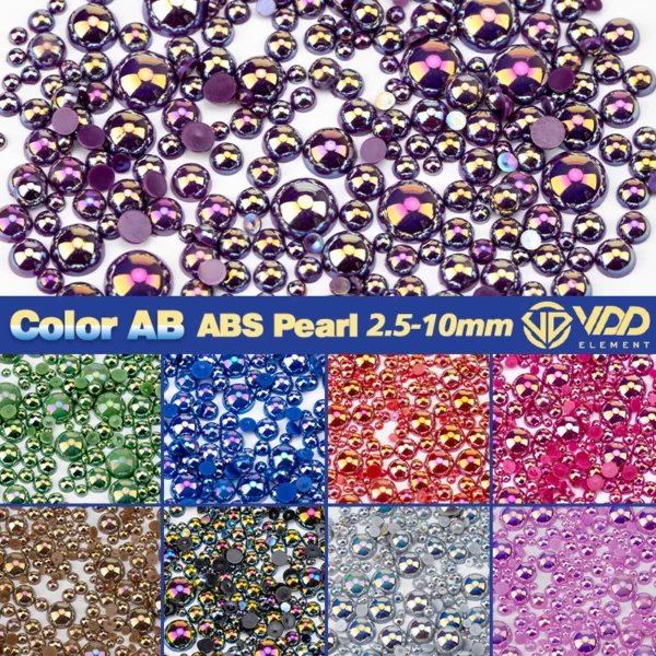 Clay Beads Kit - AB Macaroon Pearls for Jewelry