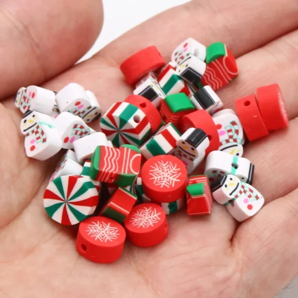 Christmas Clay Beads Kit: 20-100pcs for DIY Jewelry - Image 5