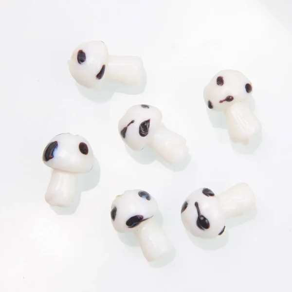 10Pcs Glass Mushroom Beads for Jewelry Making and DIY Crafts Supplies - Image 3
