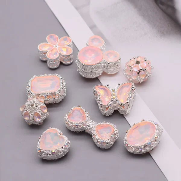 Clay Beads Kit Alloy Heart & Flower Beads - Image 3