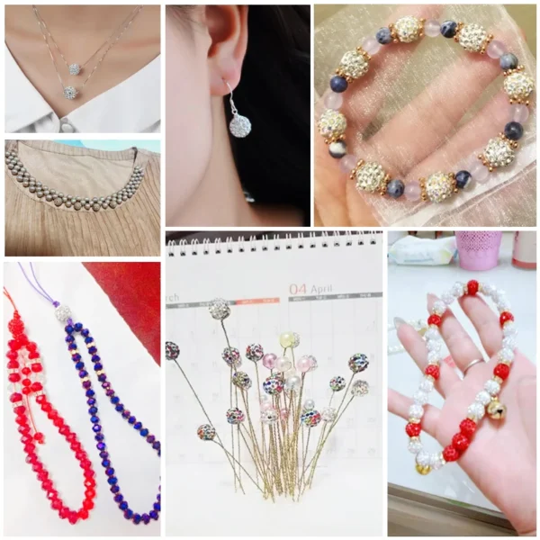 Clay Beads Kit 10mm Mixed Glass Rhinestone Beads - Image 10