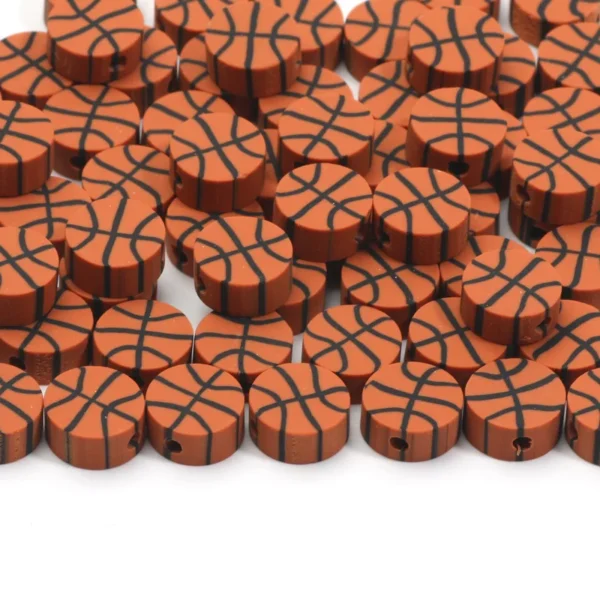 Clay Beads Kit: 9mm Basketball Beads (20/50/100pcs) - Image 3