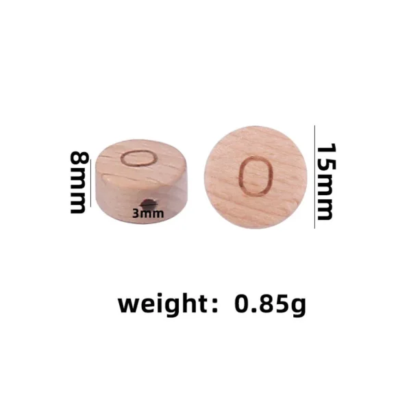 Clay Beads Kit, 50pcs Wooden Alphabet Beads for DIY Jewelry - Image 5