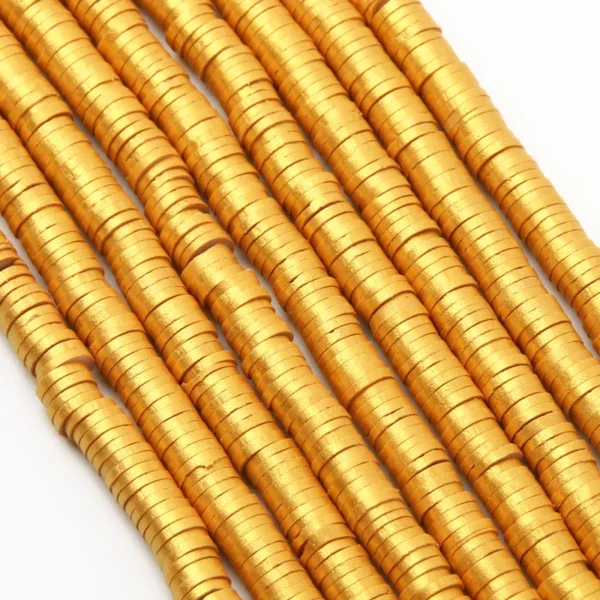 Clay Beads Kit - 350pcs Gold Round Spacer Beads