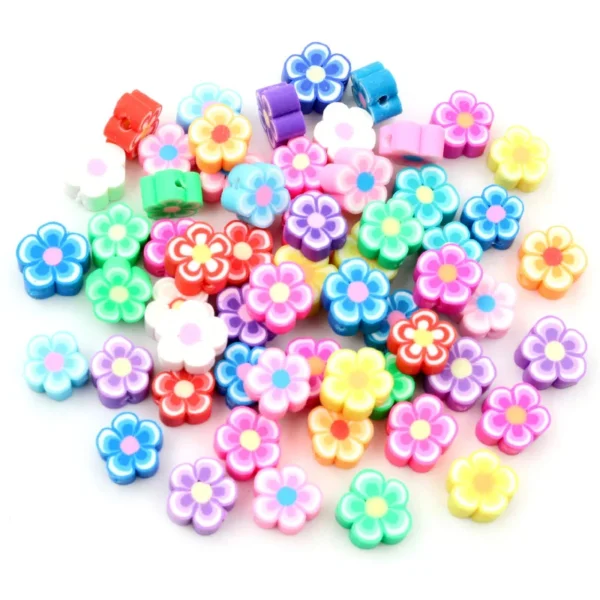50pcs 10mm Mixed Fruit & Animal Clay Beads Kit - Image 2