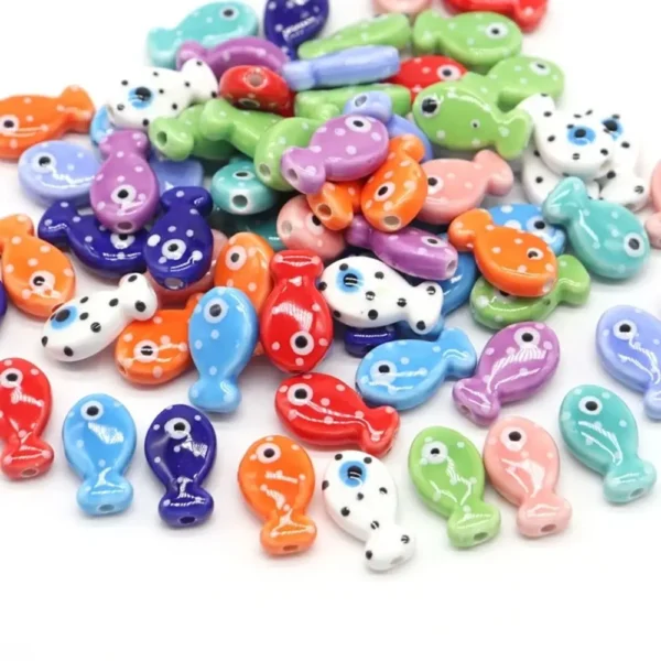 Clay Beads Kit With 10 Fish Beads For Bracelets - Image 2