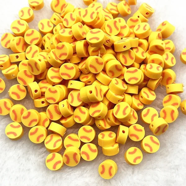 Clay Beads Kit - 30pcs Rugby Shape Beads for Jewelry - Image 6