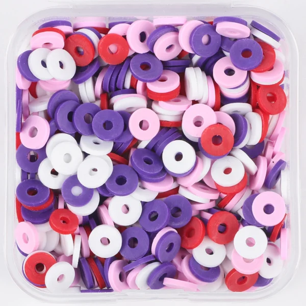 Clay Beads Kit: 500pcs 6mm Purple Beads for DIY - Image 4