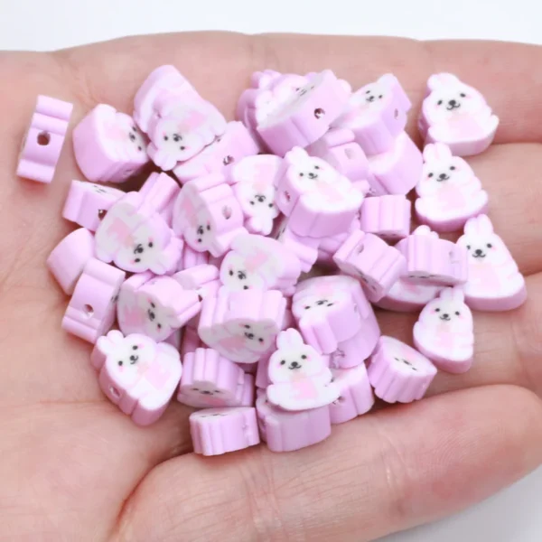 Cute Rabbit Clay Beads Kit for Jewelry Making - Image 2
