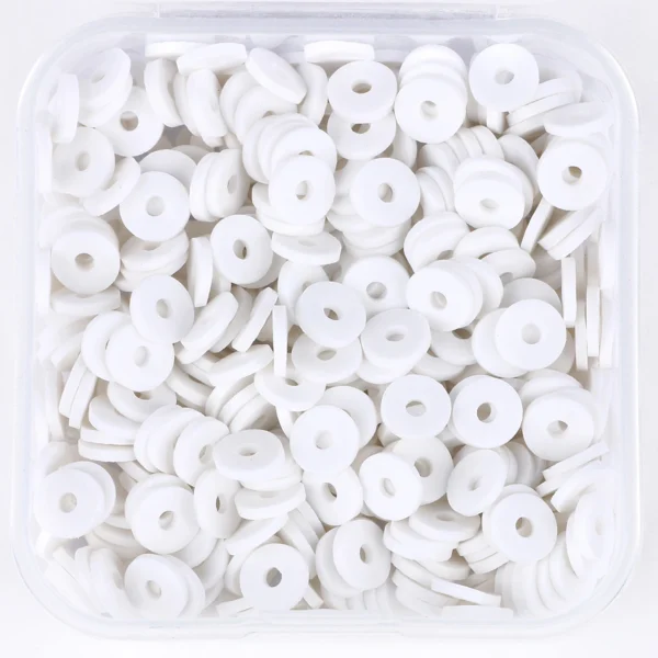 Clay Beads Kit: 500pcs 6mm Black & White Round - Image 4