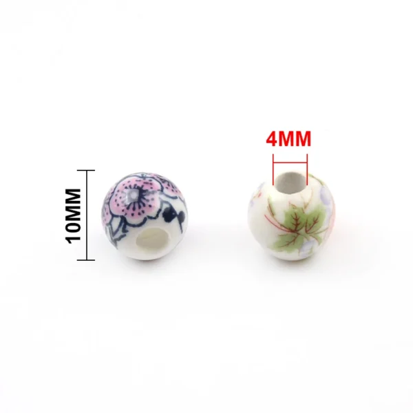 Clay Beads Kit: 20Pcs Ceramic Flower Beads for Jewelry Making - Image 2