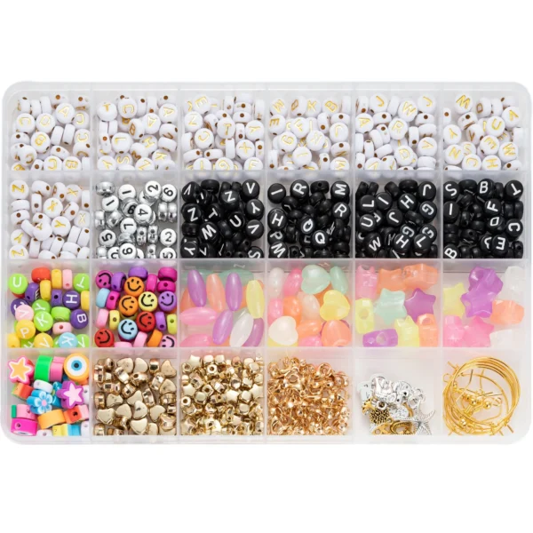 Clay Beads Kit: 72 Pottery & 48 Glass Beads for Jewelry - Image 6