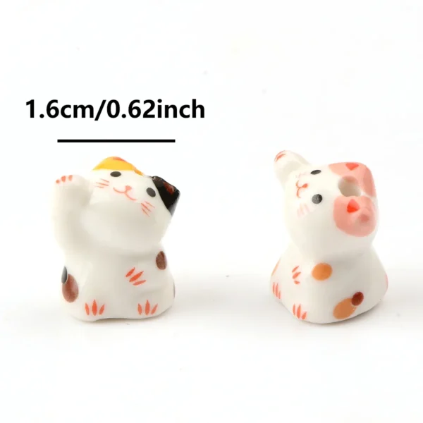 Clay Beads Kit Cute Lazy Cat Ceramic Beads for Jewelry - Image 3