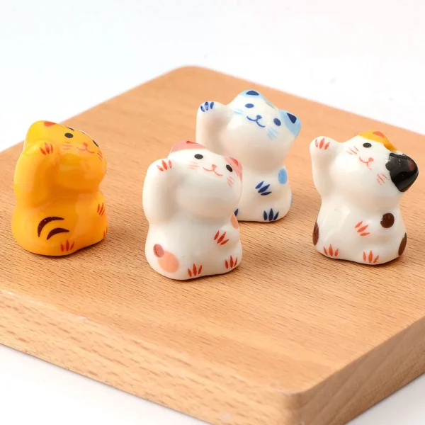 Clay Beads Kit - 4pcs Cat Ceramic Beads for Bracelets - Image 3
