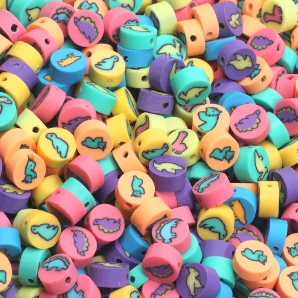 Clay Beads Kit 20pcs Dinosaur Polymer Beads - Image 8