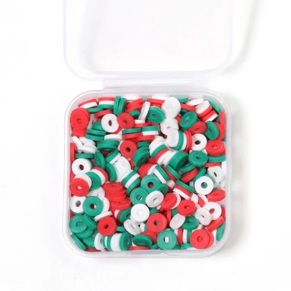 Clay Beads Kit: 500pcs 6mm Christmas Spacer Beads - Image 2