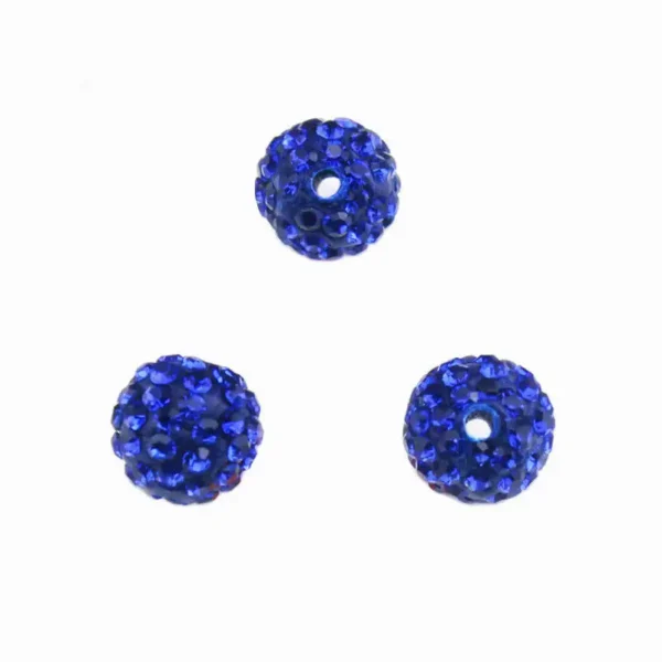 Clay Beads Kit: 10Pcs Spacer Beads with Crystals for DIY - Image 3