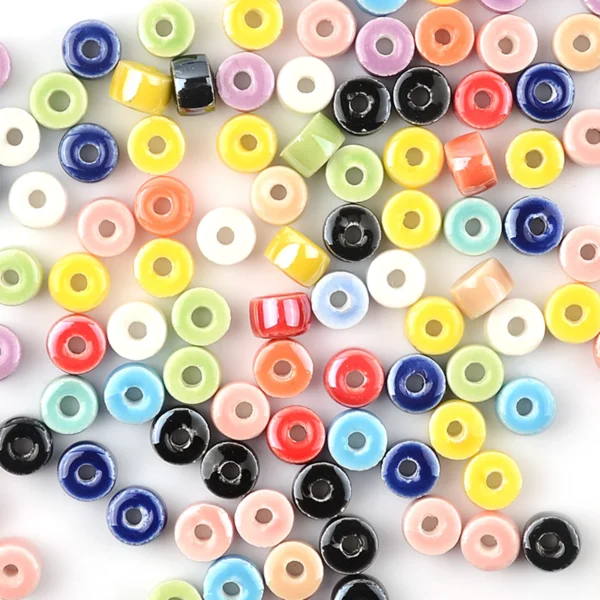 Clay Beads Kit: 30pcs Ceramic Spacer Beads for Jewelry