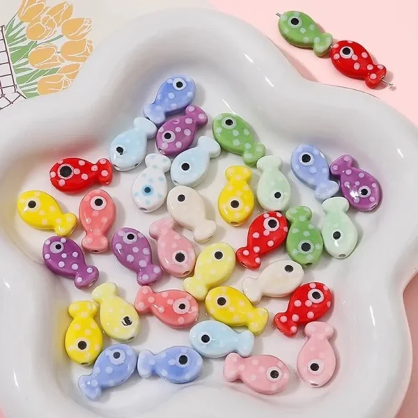 Clay Beads Kit With 10 Fish Beads For Bracelets - Image 4