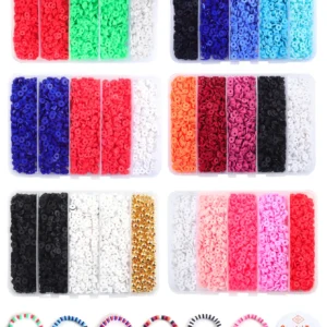 Clay Beads Kit 2250pcs Colorful Beads Set