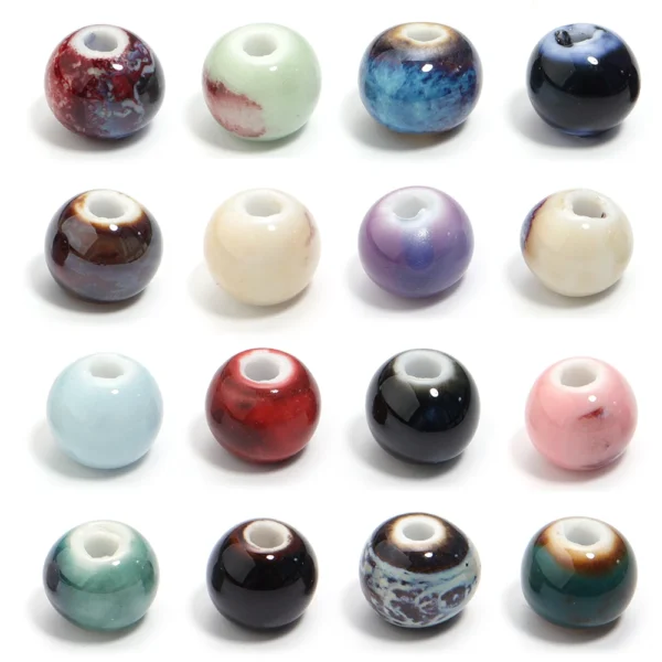 Clay Beads Kit – 10mm Ceramic Round Spacer Beads - Image 4