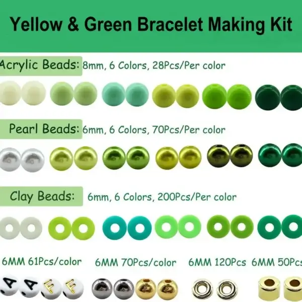 Clay Beads Kit 2220pcs, 24 Colors for DIY Bracelets - Image 2