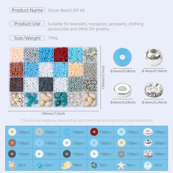 Clay Beads Kit: 2000pcs Summer Bracelet Supplies - Image 2