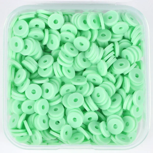 Clay Beads Kit - 500pcs Green Spacer Beads - Image 3