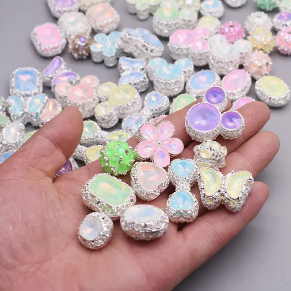 Clay Beads Kit Alloy Heart & Flower Beads - Image 5