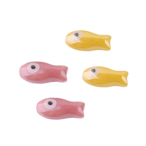 Clay Beads Kit: 10pcs Retro Fish Ceramic Beads for DIY - Image 5