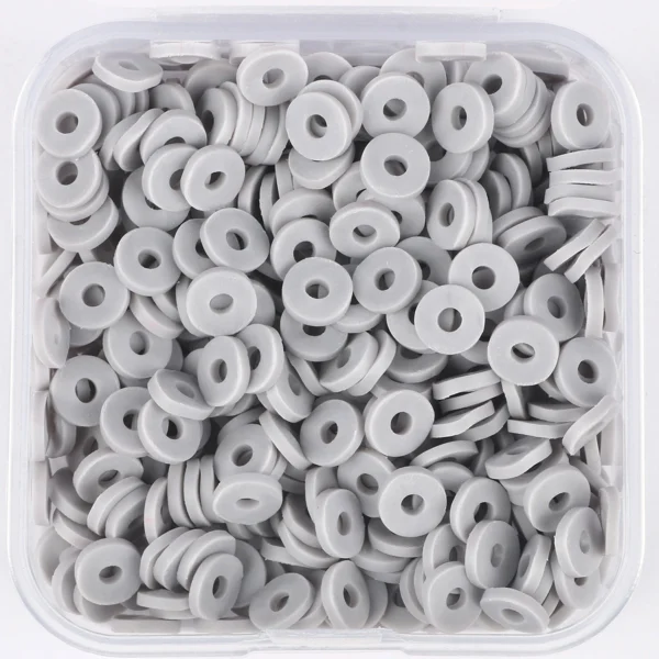 Clay Beads Kit: 500pcs 6mm Black & White Round - Image 7