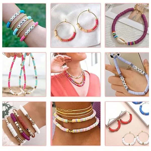 Clay Beads Kit – 18000pcs 132 Colors Bracelet Making - Image 4