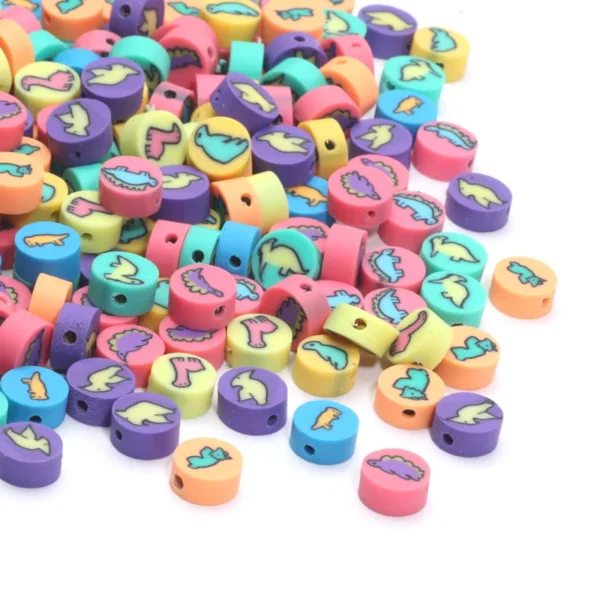Clay Beads Kit 20pcs Dinosaur Polymer Beads - Image 5