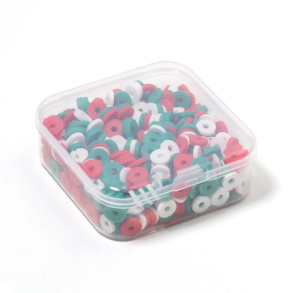 Clay Beads Kit: 500pcs 6mm Christmas Spacer Beads - Image 4