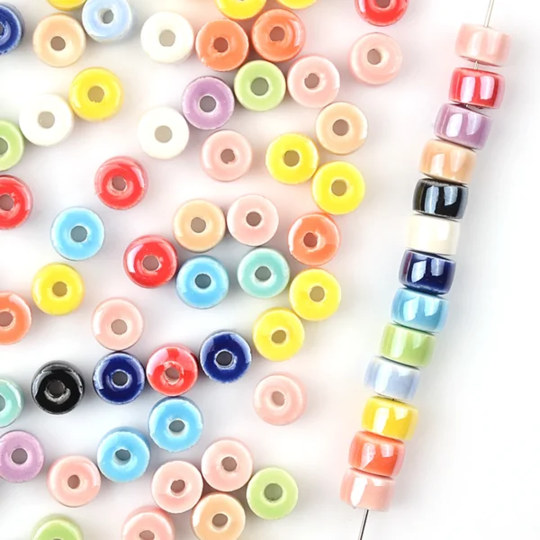 Clay Beads Kit: 30pcs Ceramic Spacer Beads for Jewelry - Image 2