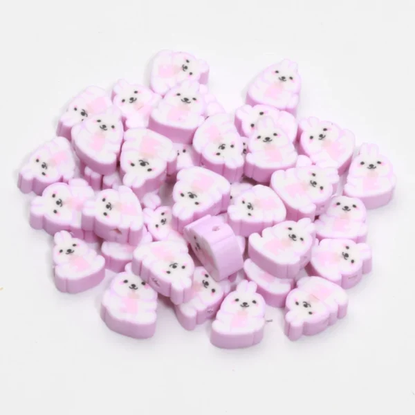 Cute Rabbit Clay Beads Kit for Jewelry Making - Image 3