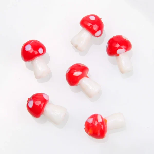 10Pcs Glass Mushroom Beads for Jewelry Making and DIY Crafts Supplies - Image 6