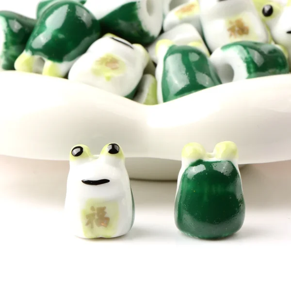 Clay Beads Kit Frog Ceramic Beads for Jewelry Making - Image 3