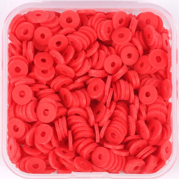 Clay Beads Kit - 500pcs Red Spacer Beads - Image 13