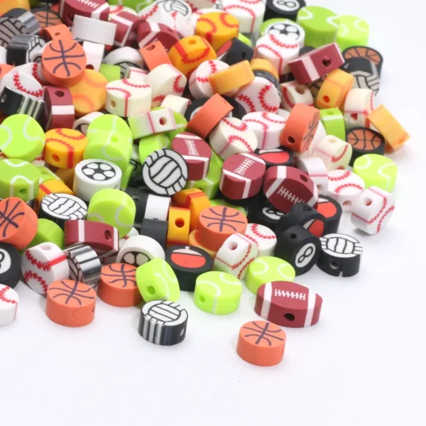 Clay Beads Kit with Sports Ball Beads for Jewelry Making - Image 4