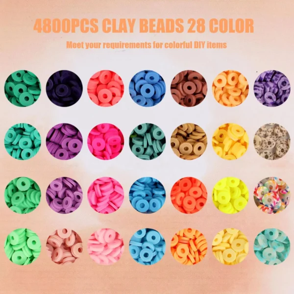 Clay Beads Kit – 6000+ Beads for Bracelet Making - Image 3