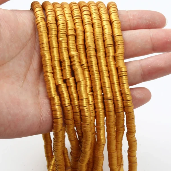 Clay Beads Kit - 350pcs Gold Round Spacer Beads - Image 3