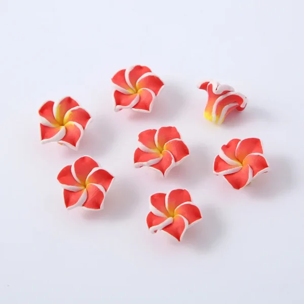 Clay Beads Kit 15mm Plumeria Flowers for DIY Jewelry - Image 6