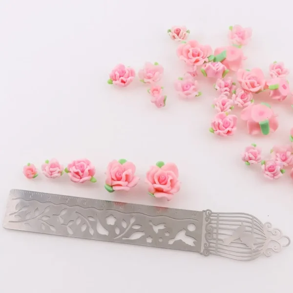 50Pcs Mixed Fimo Polymer Clay Flower Beads for DIY Crafts Accessories - Image 5