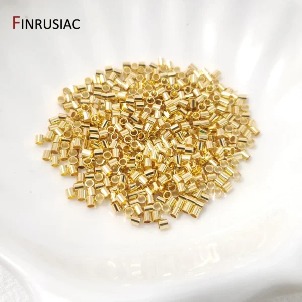 Clay Beads Kit - 200pcs Gold Ball Crimp Bead - Image 4
