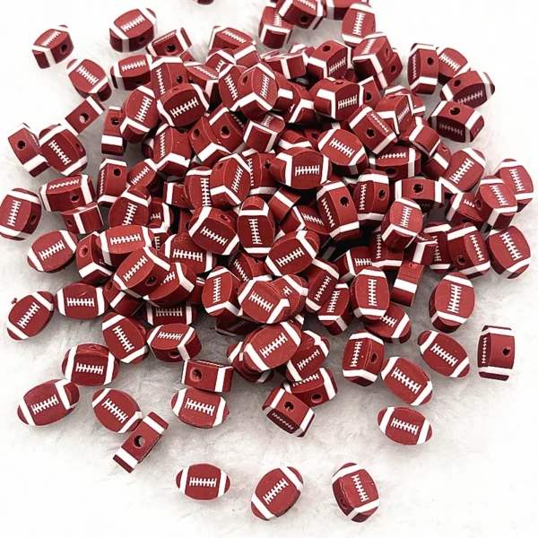 Clay Beads Kit - 30pcs Rugby Shape Beads for Jewelry - Image 2